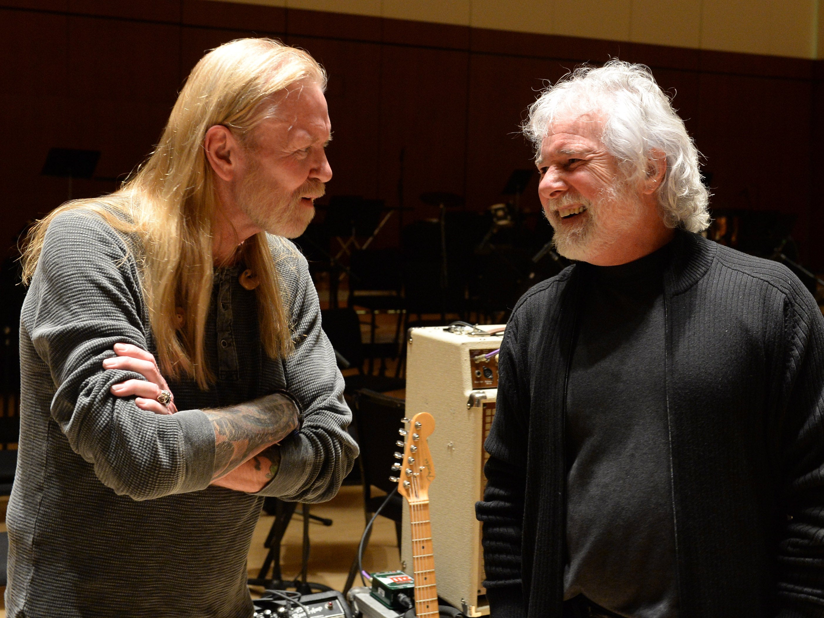 The Allman Brothers Band’s Gregg Allman with Leavell in 2014