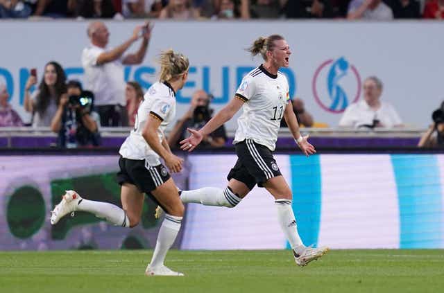 Alexandra Popp doubled Germany’s lead before half-time (John Walton/PA)