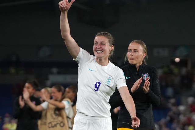 Ellen White celebrates victory over Norway (Gareth Fuller/PA)
