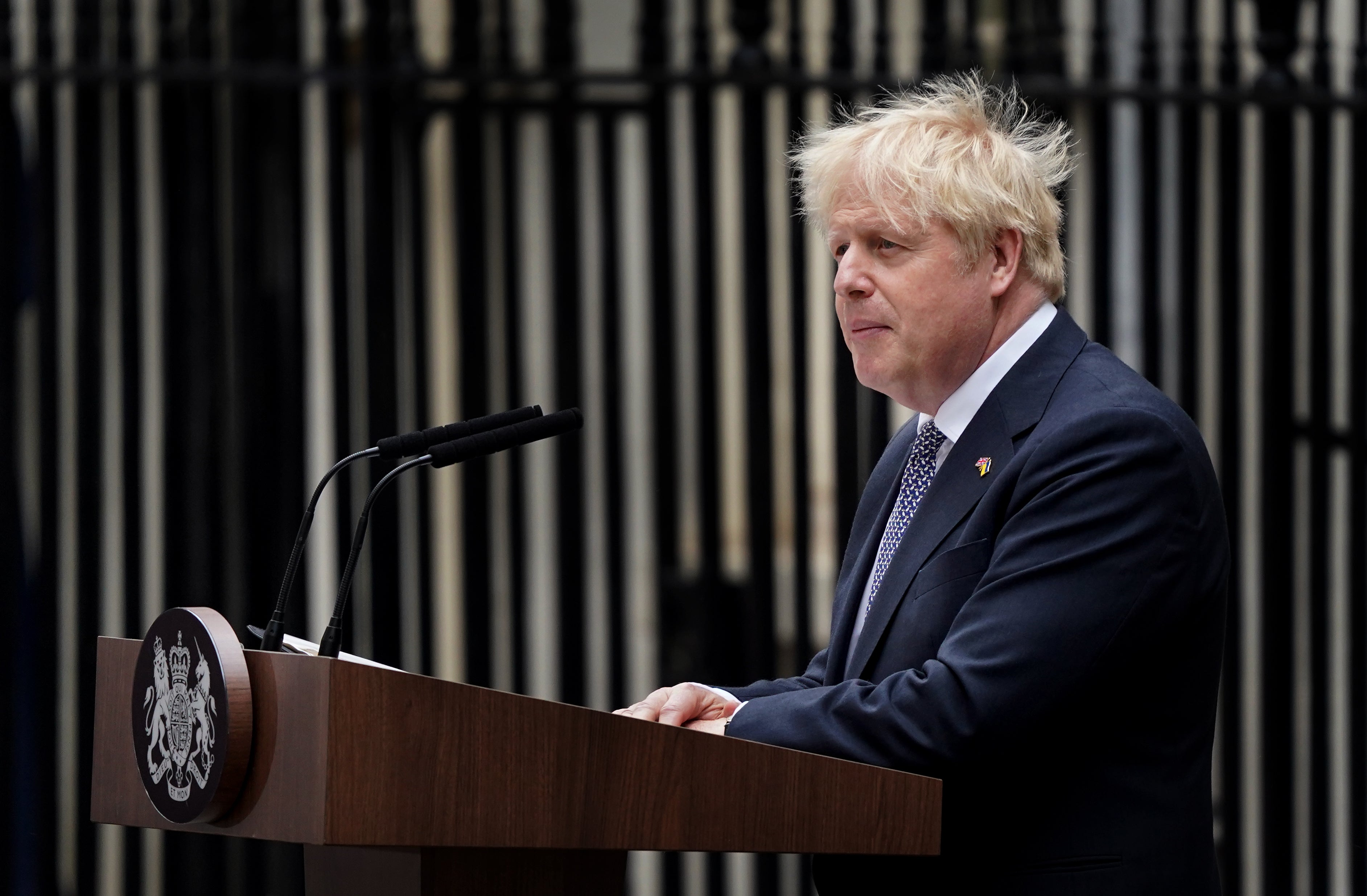Boris Johnson has said he will stay on until a new Tory leader is elected (Gareth Fuller/PA)