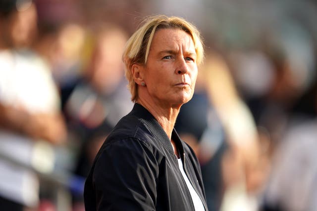 Germany head coach Martina Voss-Tecklenburg was impressed by her side’s composure to close out another key result (Nick Potts/PA)