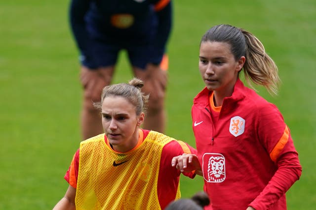 Vivianne Miedema, left, is one of several absent Netherlands stars (Nick Potts/PA)