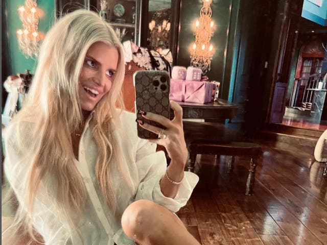 <p>Jessica Simpson was accused of ‘lazy parenting’ by trolls after they spotted her daughter using a pacifier</p>