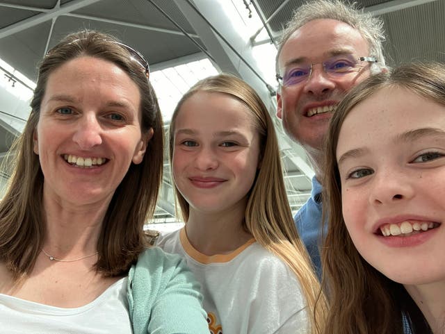 <p>The Jenner family at Heathrow following their Gatwick ordeal</p>