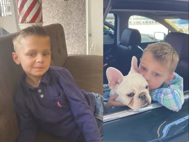 <p>Images of Cooper Roberts, 8, shared by his family via GoFundMe</p>
