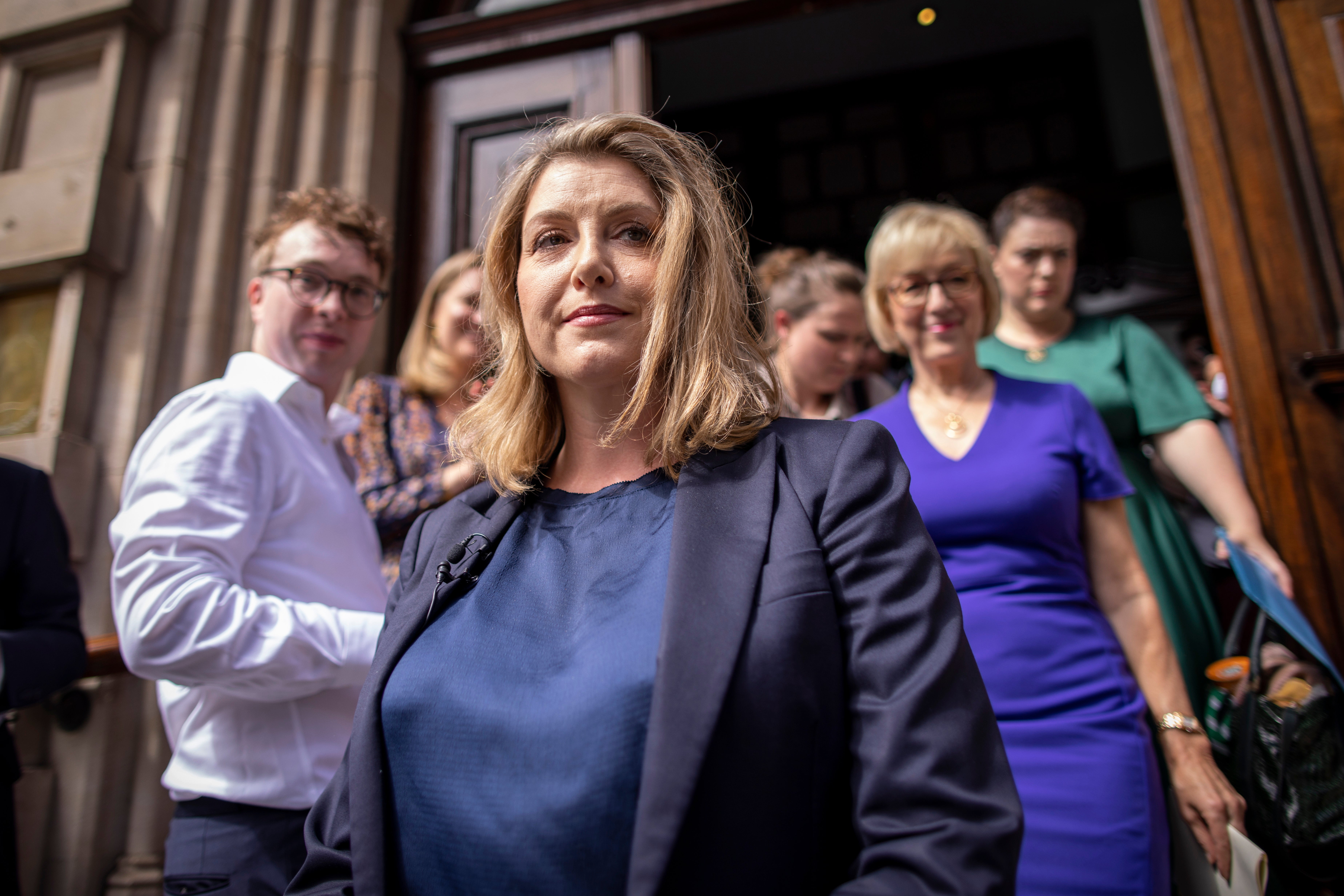 Ms Mordaunt was flanked by former cabinet minister Andre a Leadsom at her campaign launch event