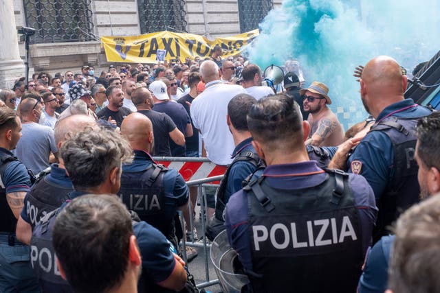 Italy Taxi Protest