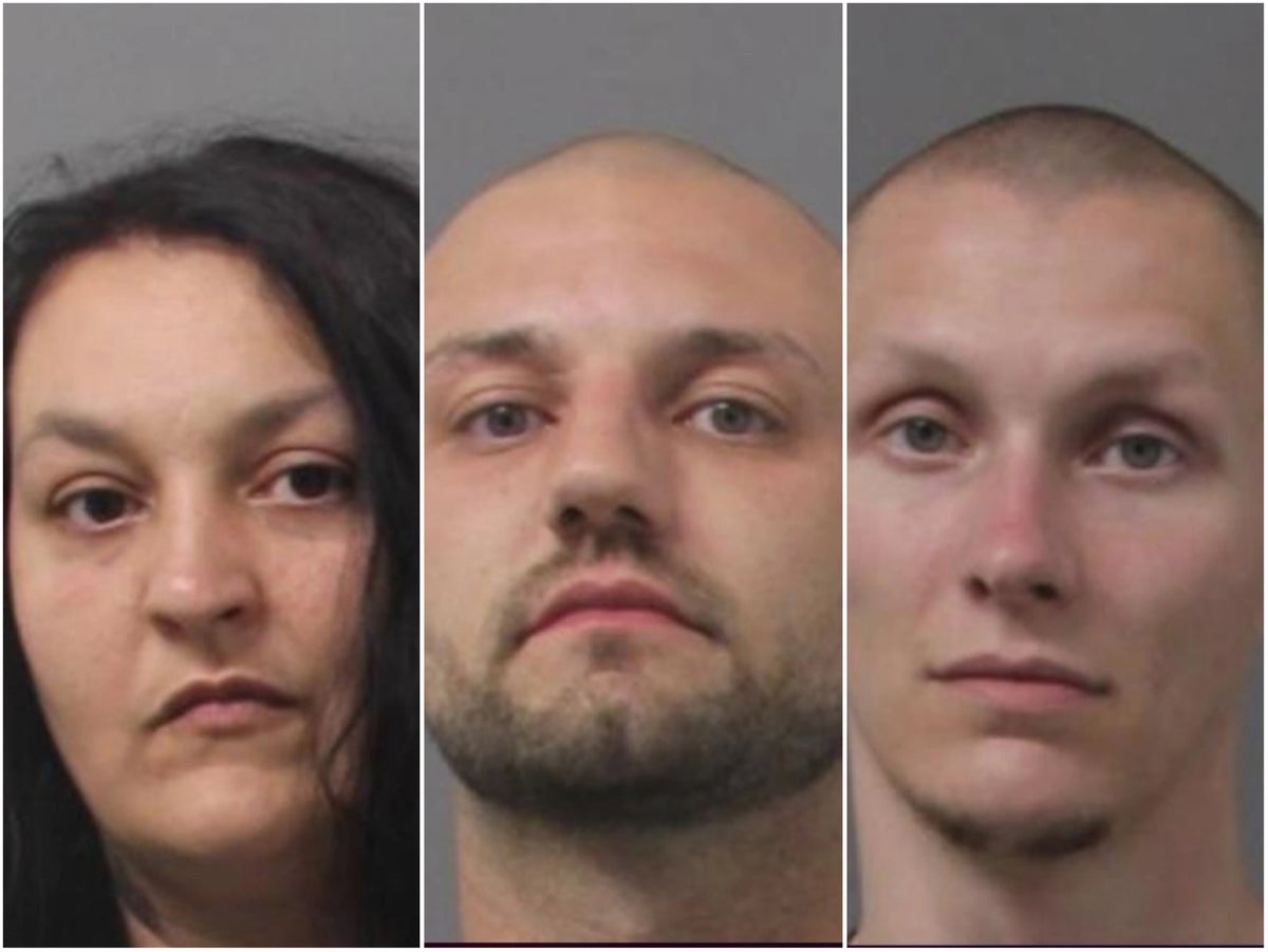 Three arrested on 115 charges each after leaving hate…