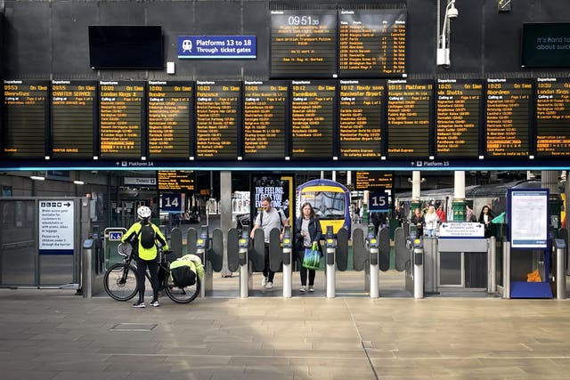 Commuters and travellers at Edinburgh’s Waverley Station. ScotRail is set for more disruption after fresh strikes were announced by the RMT union.Picture date: Monday May 23, 2022.