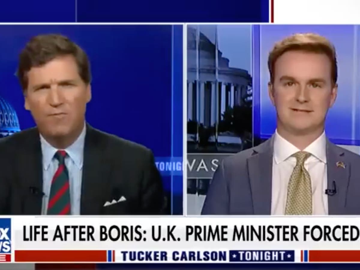 Tucker Carlson guest mocked for ‘making up a million things’ about Boris Johnson’s resignation