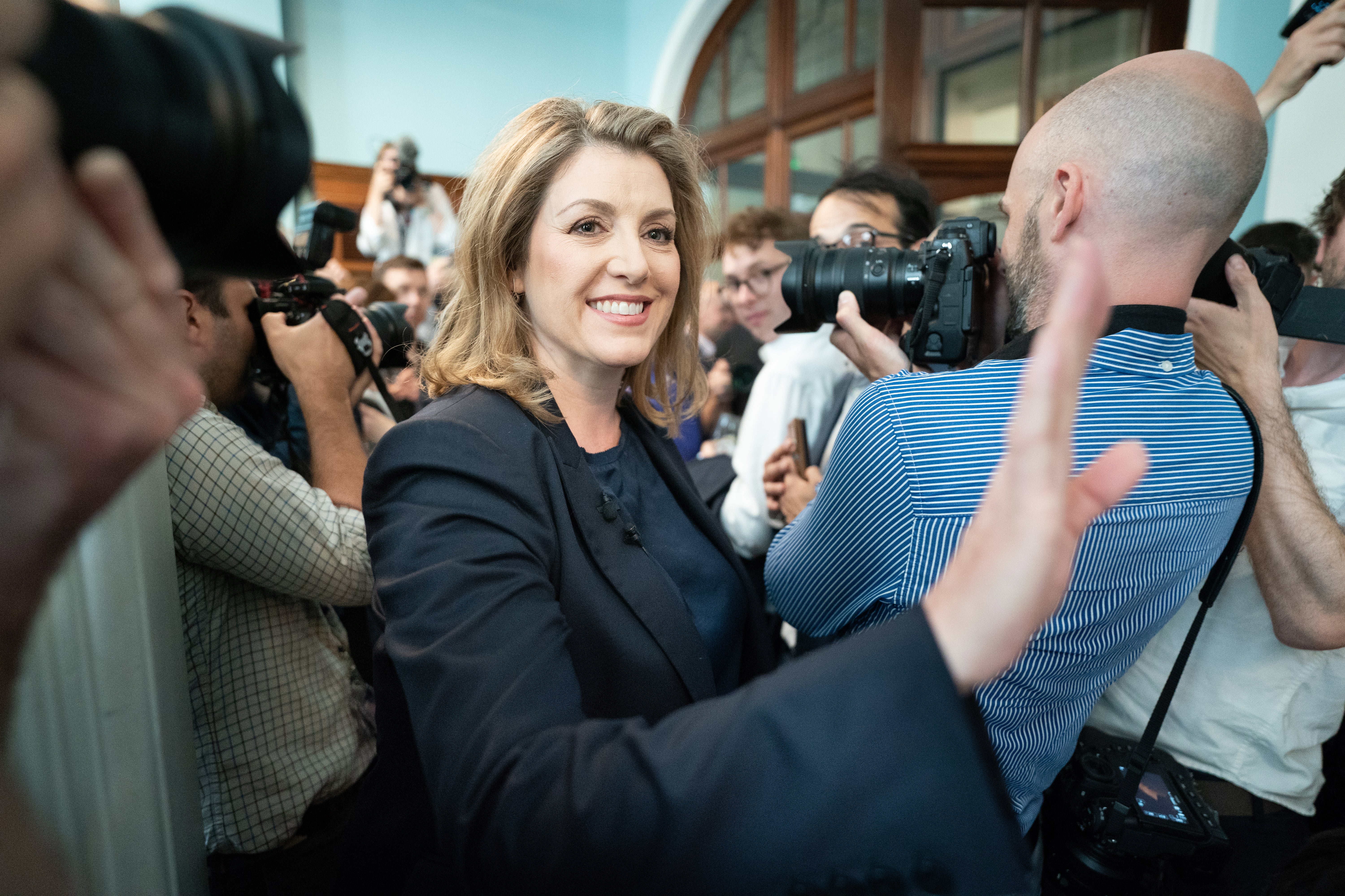 Penny Mordaunt at the launch of her campaign to be Conservative Party leader and Prime Minister.