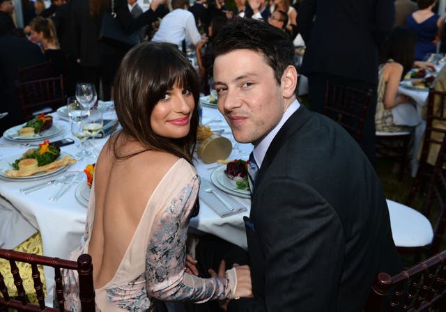 <p>Lea Michele and Cory Monteith</p>