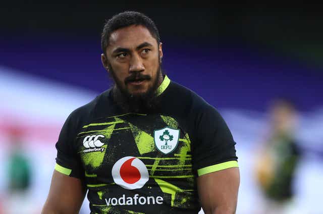 Bundee Aki has been recalled in the only change to Ireland’s starting XV (Brian Lawless/PA)