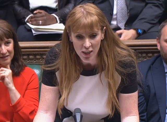 Deputy Labour leader Angela Rayner was questioning Kit Malthouse on the Covid inquiry (PA)