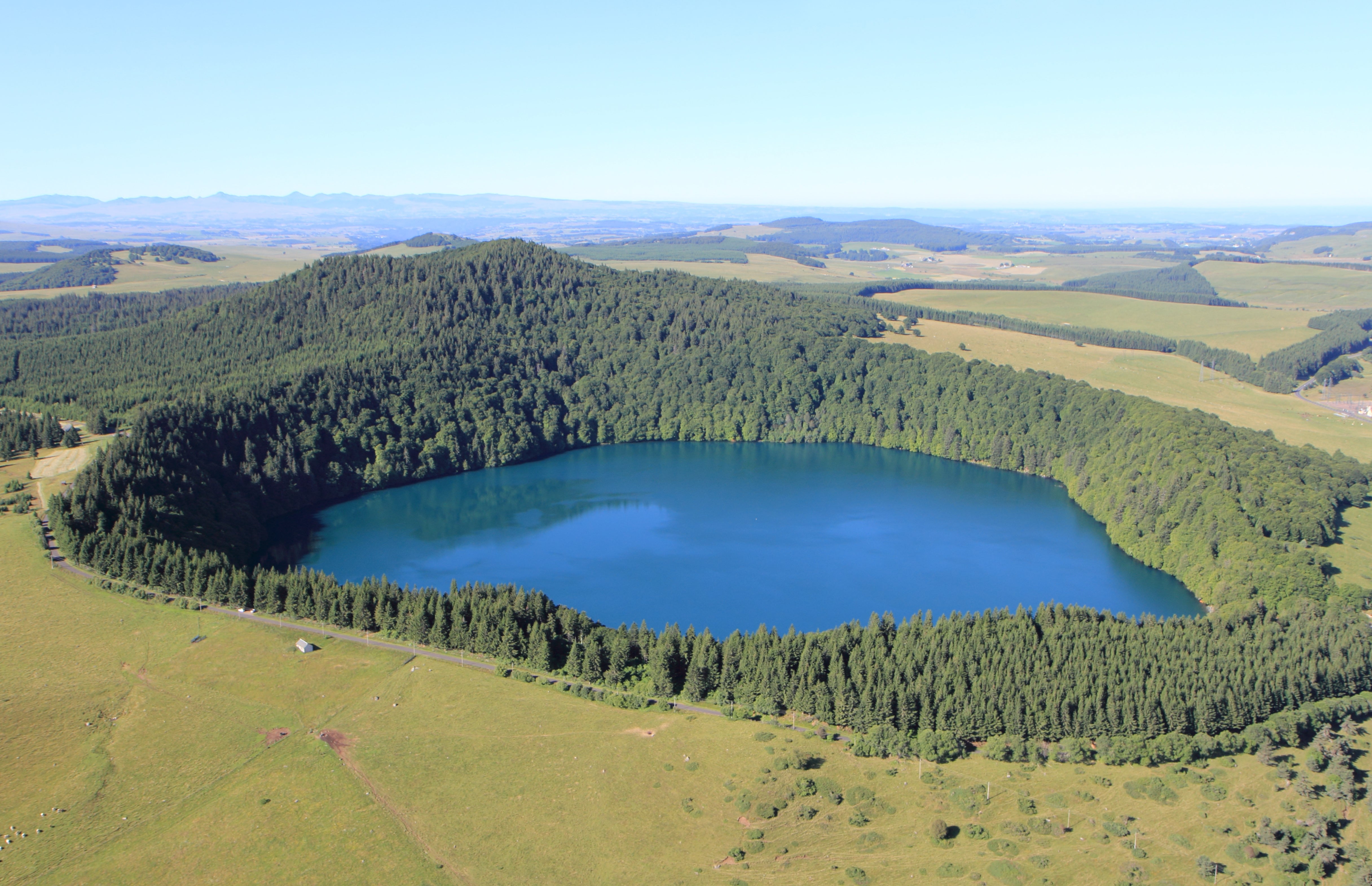 The Lac Pavin volcano