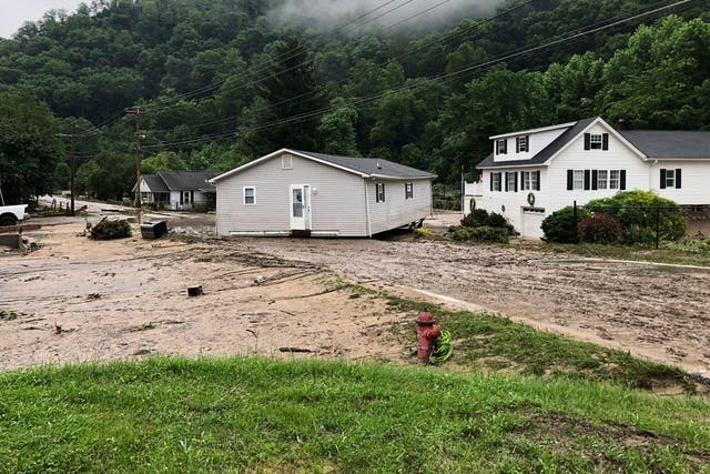 <p>Damage from flooding is shown in the Whitewood community of Buchanan County, Virginia on Wednesday, July 13</p>