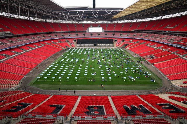 Wembley Stadium will host the Women’s Euro 2022 final on July 31 (Jacob King/PA)