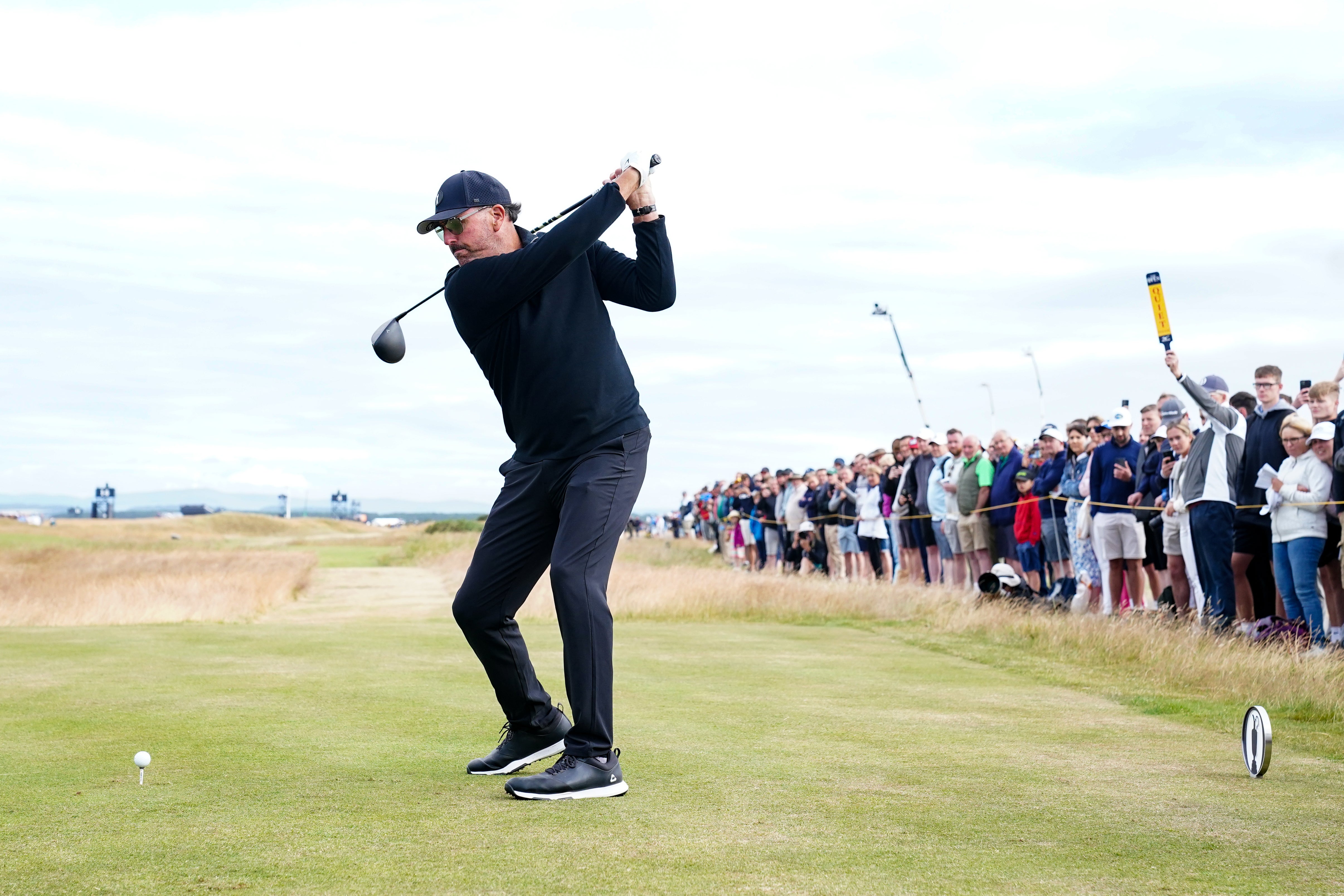 Mickelson was frustrated to be asked repeated LIV-related questions at St Andrews (Jane Barlow/PA)