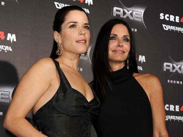 <p>Neve Campbell and Courteney Cox in 2011</p>