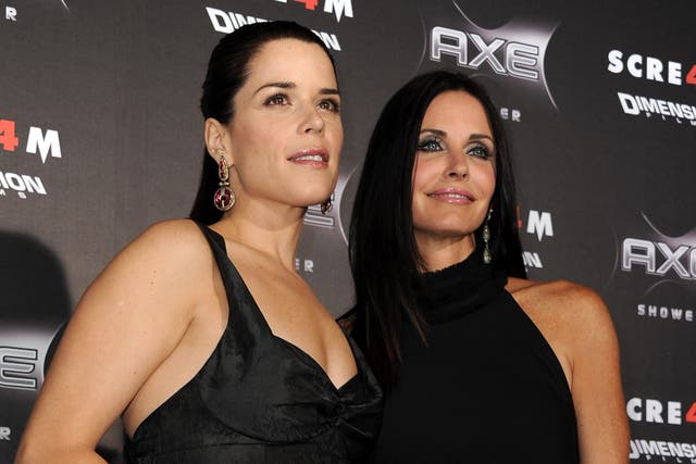 <p>Neve Campbell and Courteney Cox in 2011</p>