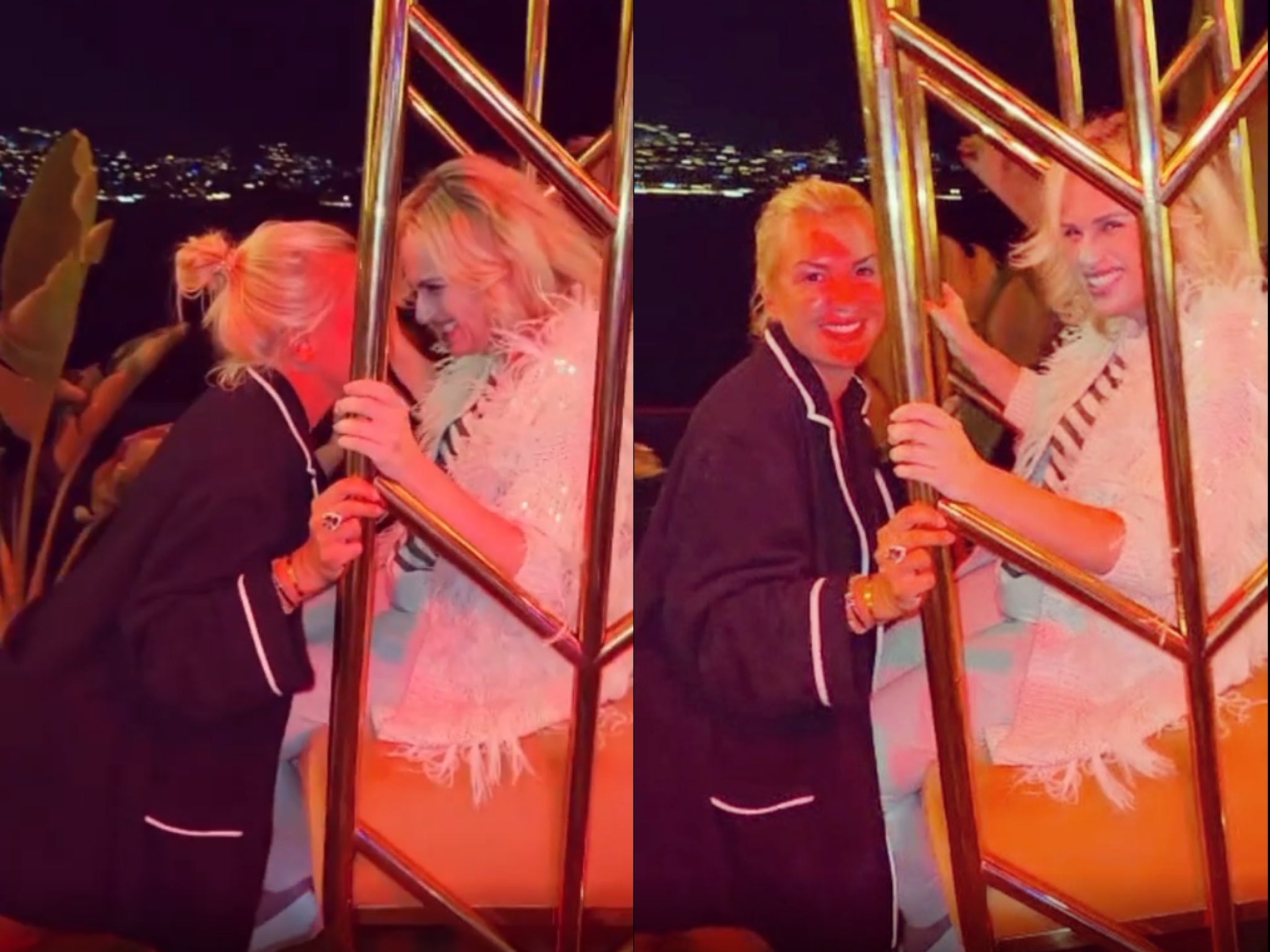 Ramona Agruma pushes Rebel Wilson on a swing in a new Instagram video