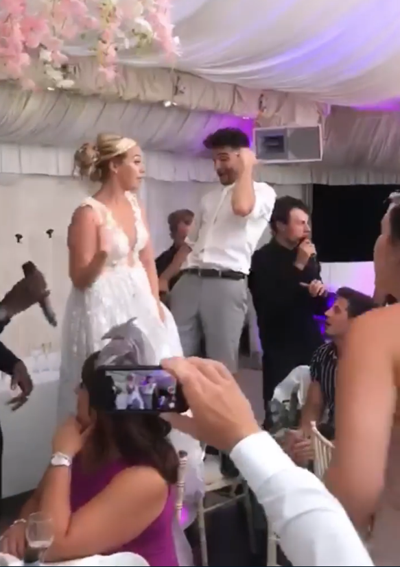 Kelsey and Tom Parker celebrate their wedding day in 2018