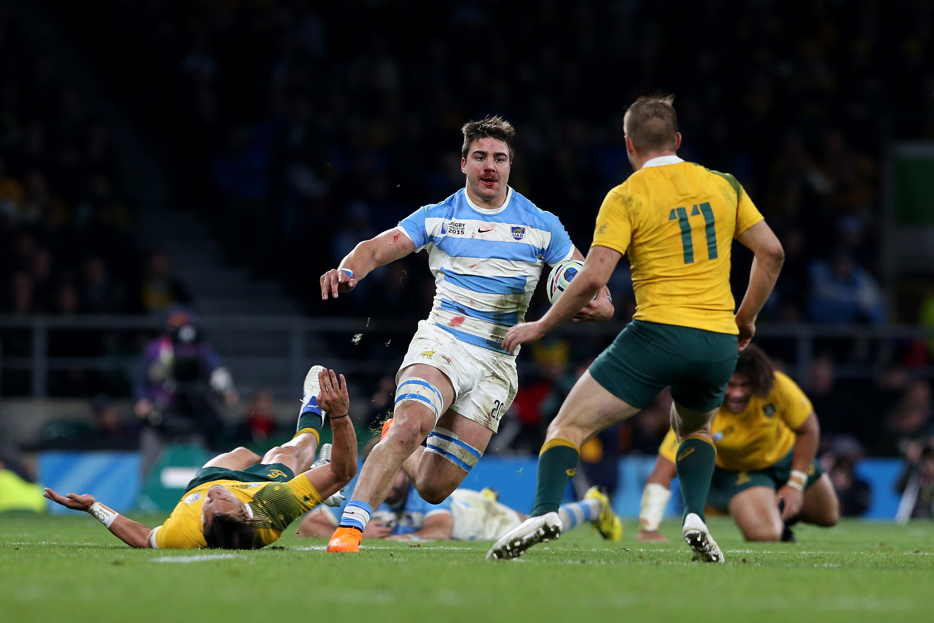 Argentina’s Facundo Isa (pictured) in Rugby World Cup action (Gareth Fuller/PA Images).