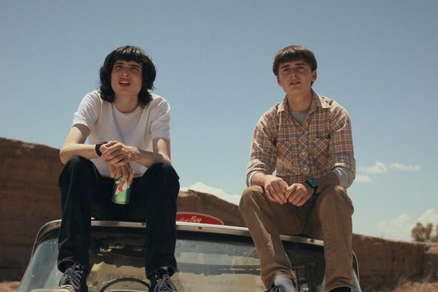 <p>(L to R) Finn Wolfhard as Mike Wheeler and Noah Schnapp as Will Byers in STRANGER THINGS. Cr. Courtesy of Netflix © 2022</p>