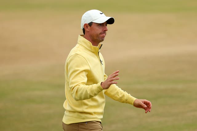 <p>Rory McIlroy had a good day at St Andrews despite the mishap</p>