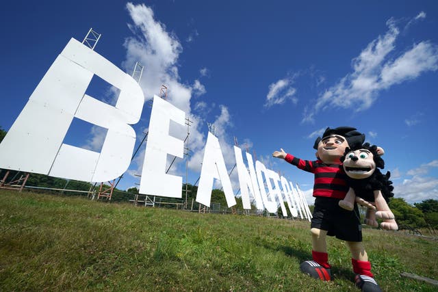 The Beanotown sign has gone up in Dundee as part of the Summer (Bash) Streets festival (Andrew Milligan/PA)