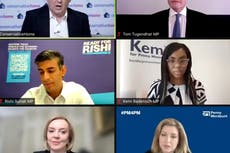 Tory leadership - live: Penny Mordaunt tells hustings event ‘you can only win with me’