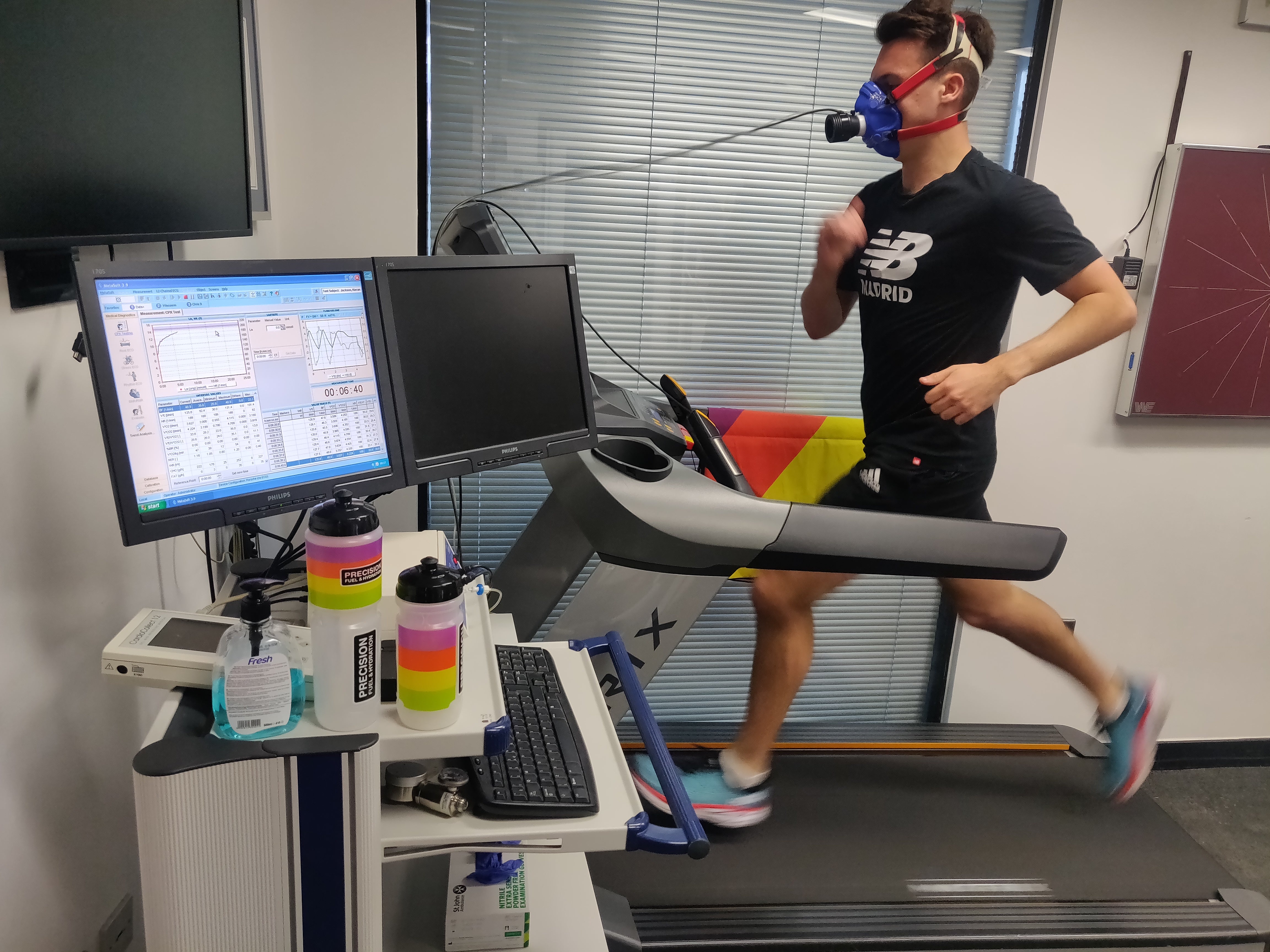 During the VO2 max test..