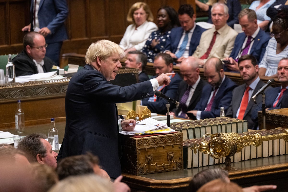 Boris Johnson faces Keir Starmer in last ever PMQs