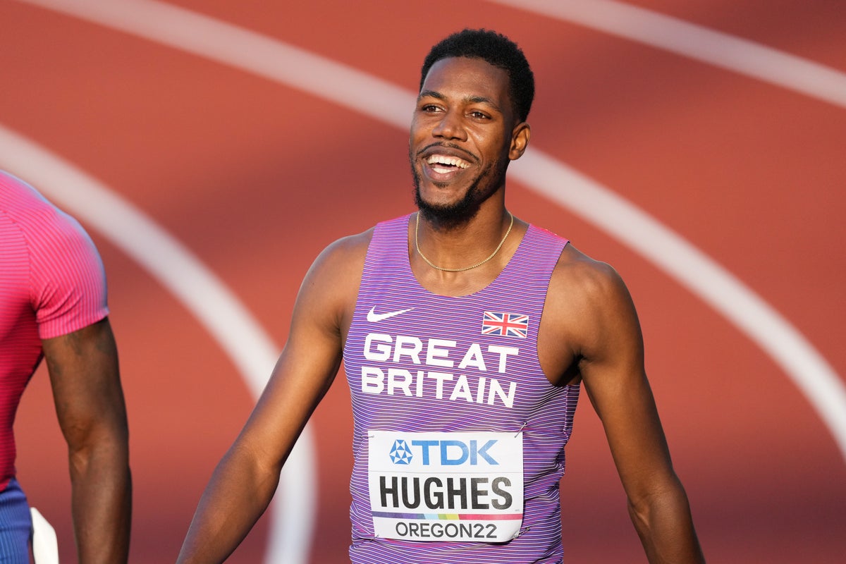 Zharnel Hughes into World Championship semi-finals after finishing second