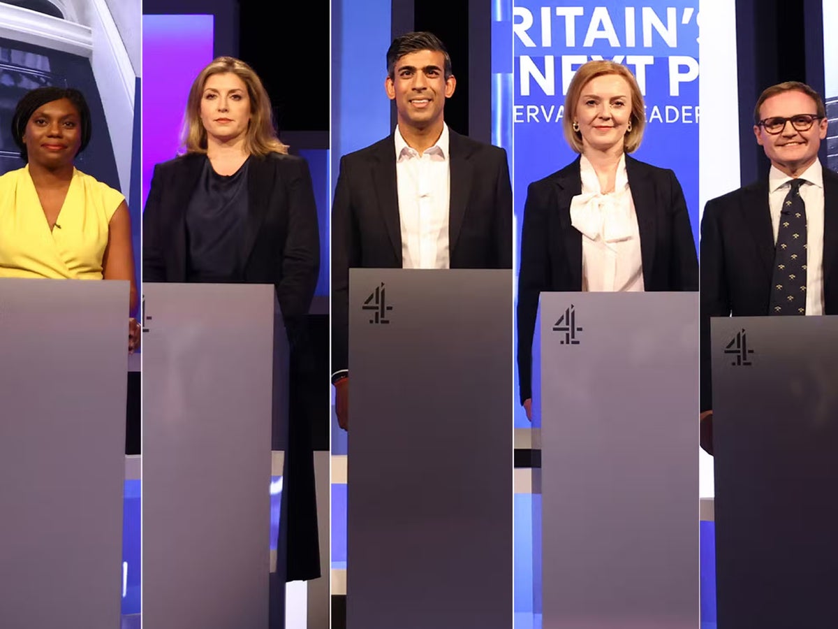 Tory leadership debate – live: Rivals to go head-to-head as Mordaunt hits out at ‘smears’