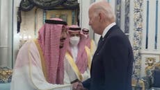 Joe Biden fist-bumps Saudi crown prince after vowing to make him ‘a pariah’ in 2019