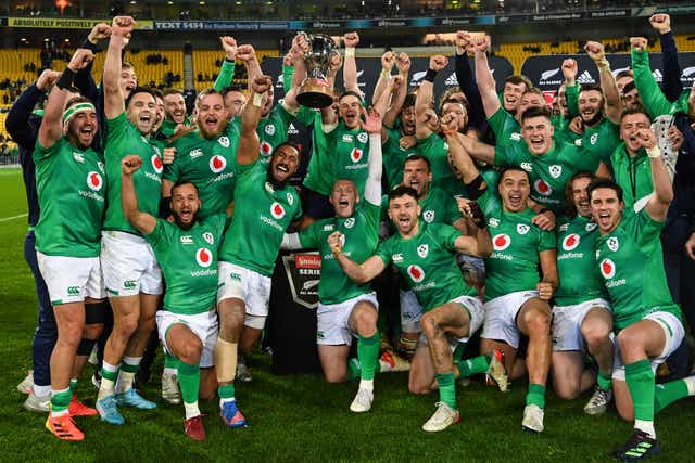 Ireland celebrated a milestone moment in Wellington (Andrew Cornaga/AP/PA)