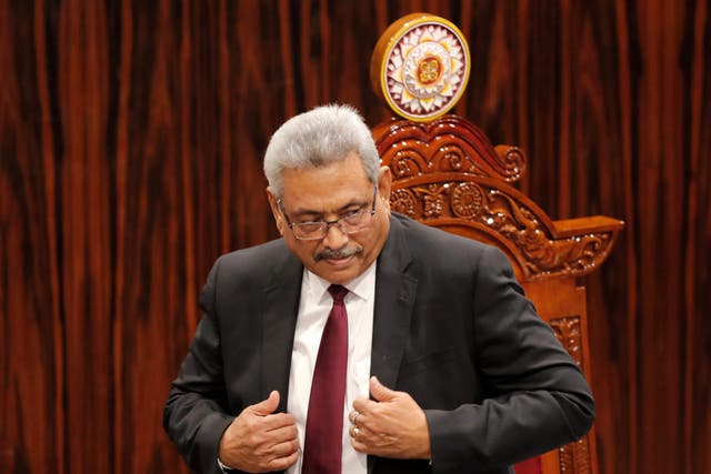 <p>Gotabaya Rajapaksa left the country before tendering his resignation</p>