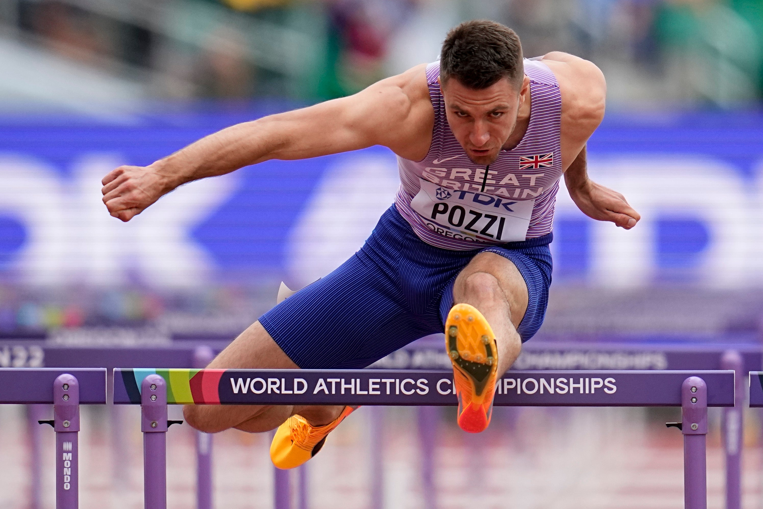 Pozzi reached the semi-final along with Dave King and Josh Zeller (Ashley Landies/AP)