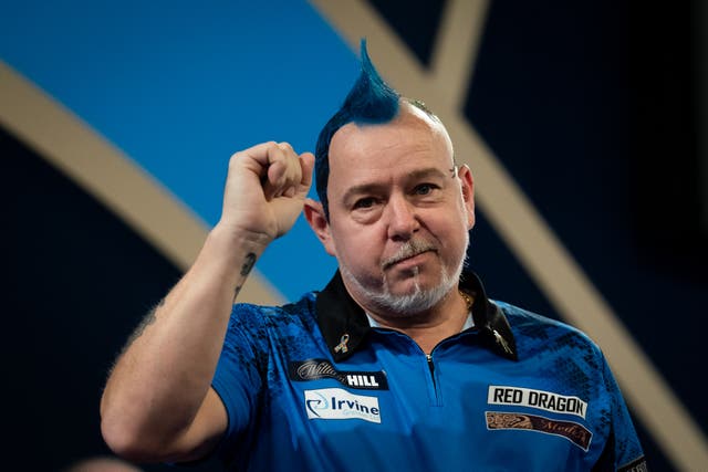 Peter Wright coasted into the last 16 at the Winter Gardens (Aaron Chown/PA)