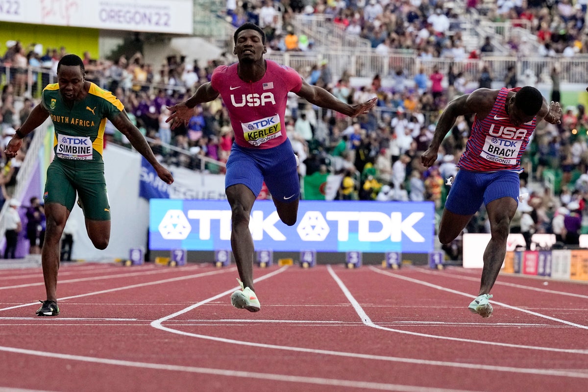Fred Kerley crowned 100m world champion as US secures clean sweep in Eugene