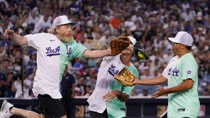 Bryan Cranston Menaces A Celebrity Softball Game In LA