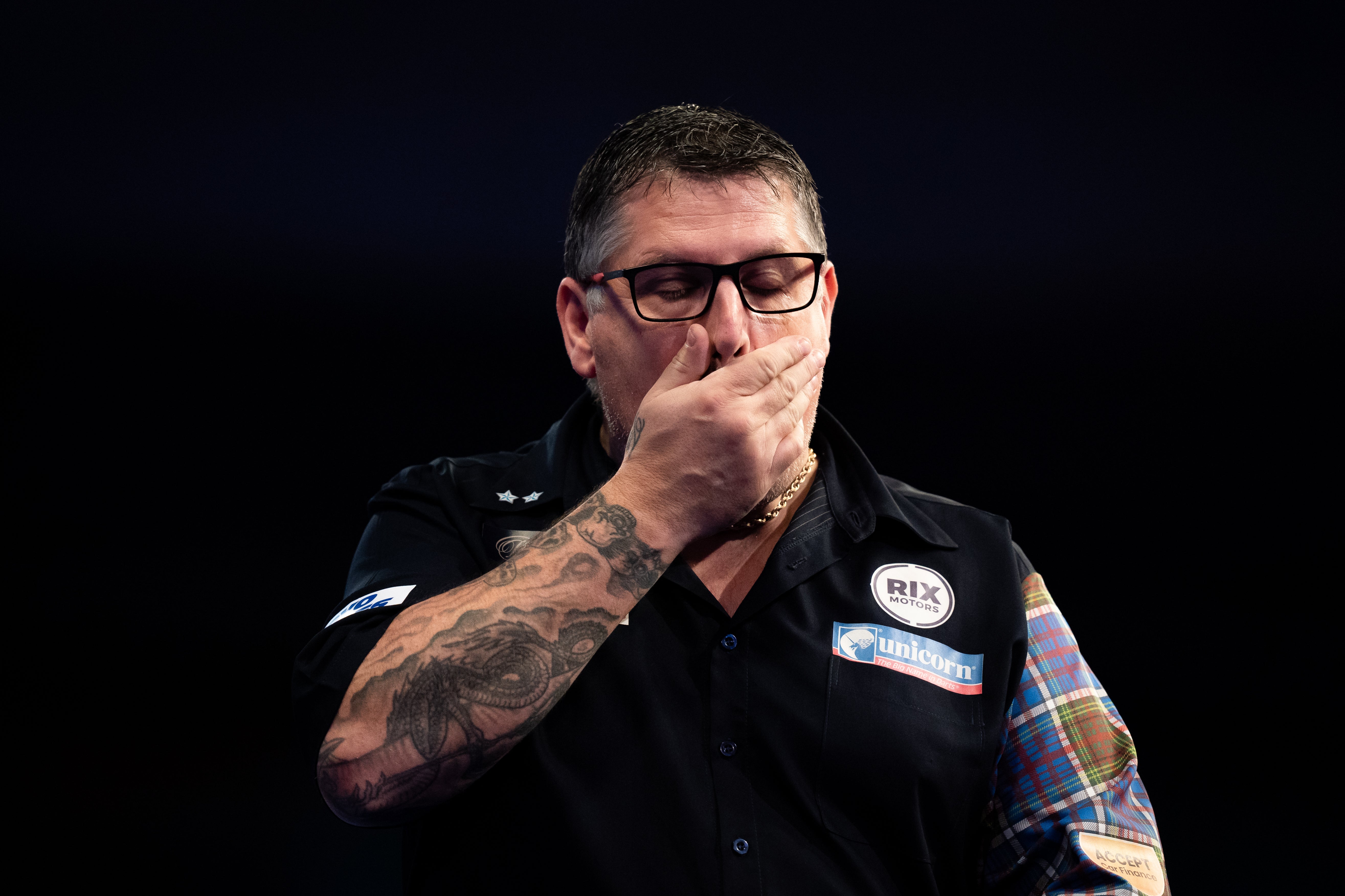 Gary Anderson suffered an early exit at the 2022 World Matchplay at the Winter Gardens (Aaron Chown/PA)