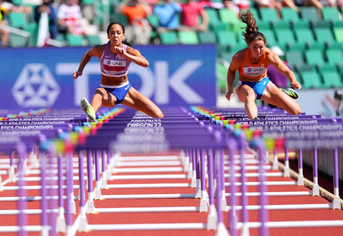 Katarina Johnson-Thompson off the pace in Oregon as Nafi Thiam leads