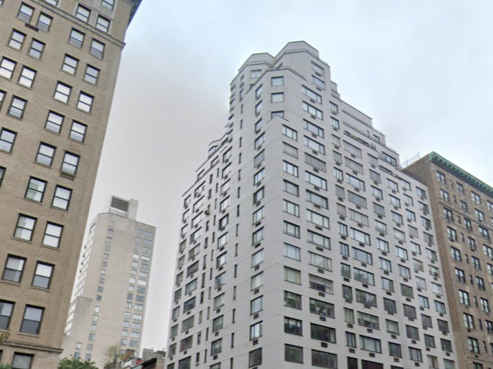 A view of 920 Park Avenue , the luxury apartment building where Karim Mack lived