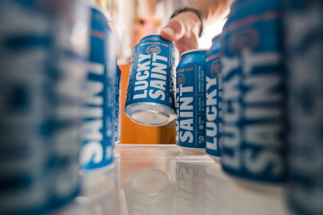 Non-alcoholic beer brand Lucky Saint has seen a surge in sales over the past 18 months (Lucky Saint/PA)