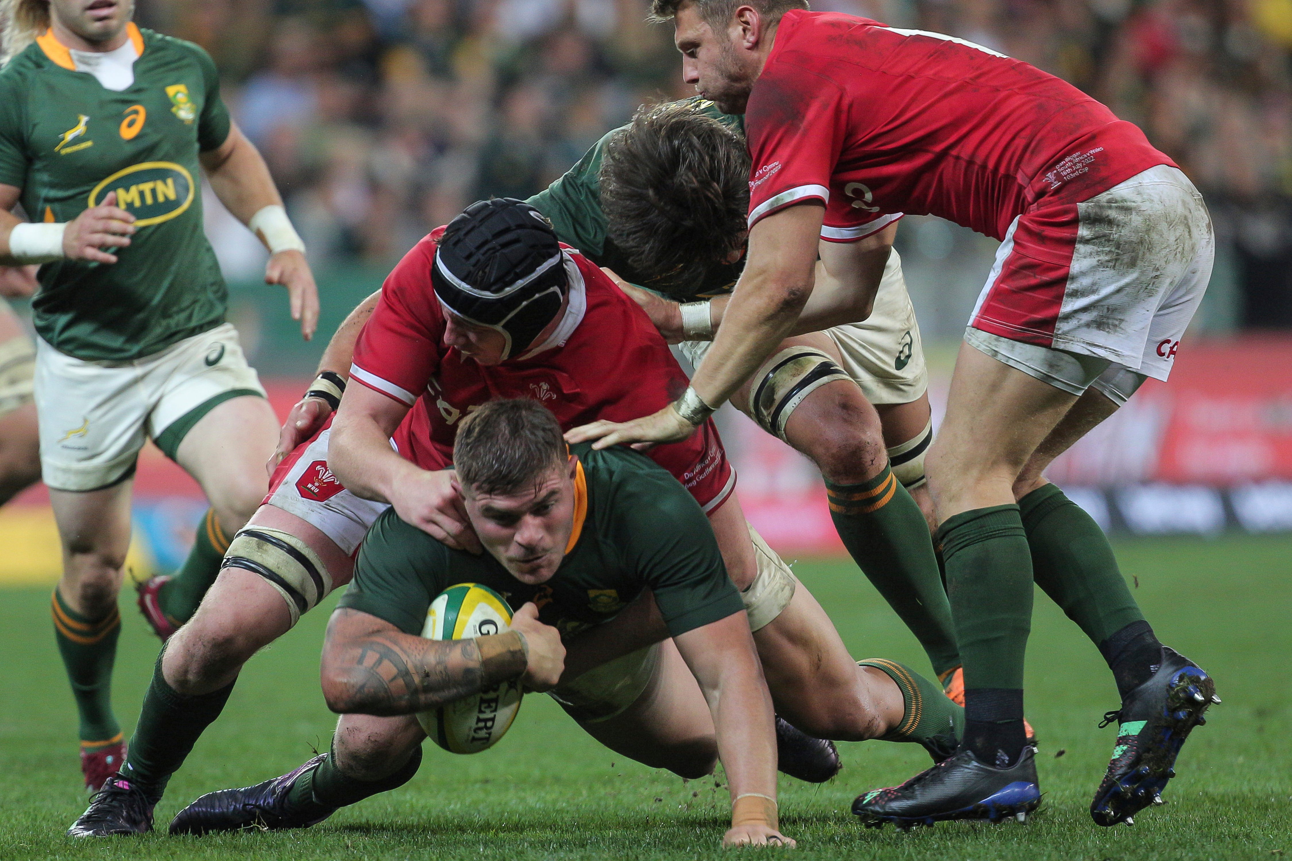 Wales’ hopes of a series win in South Africa were dashed as they lost 30-14 in Cape Town in their series decider (Halden Krog/AP)
