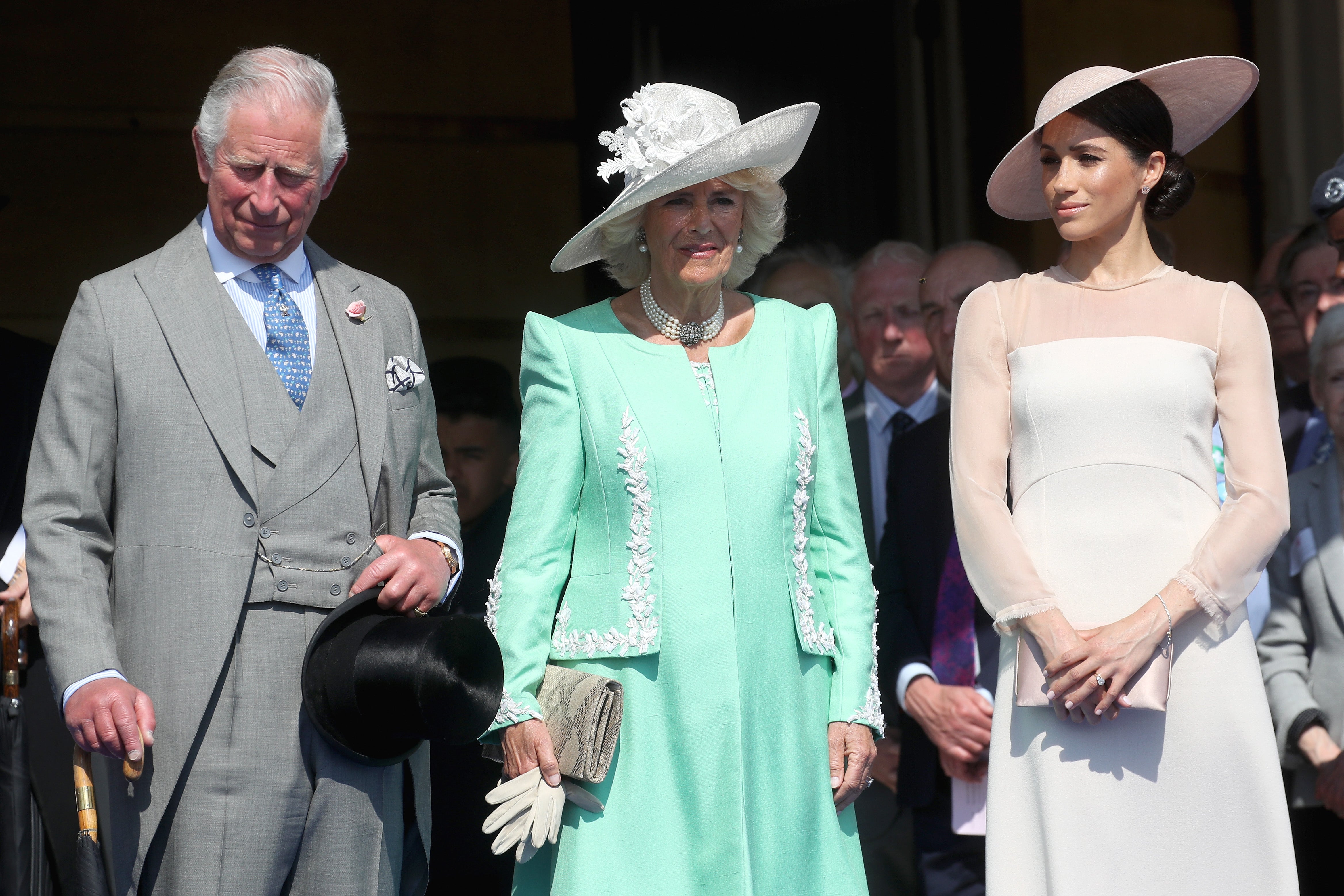 Prince Charles, the Duchess of Cornwall, and Meghan Markle in May 2018