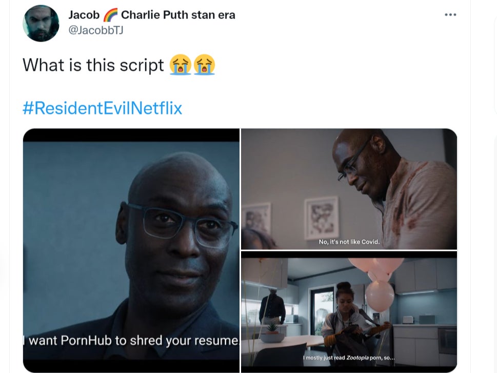 One of the reactions to ‘Resident Evil’s dialogue