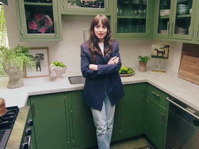 <p>Dish person: Dakota Johnson in her celebrated kitchen for Architectural Digest </p>